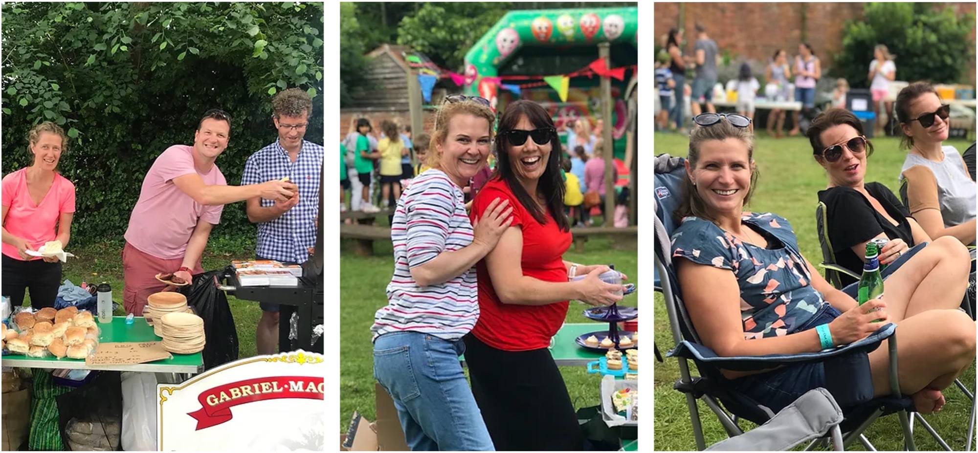 Parents helping a BBQ photo