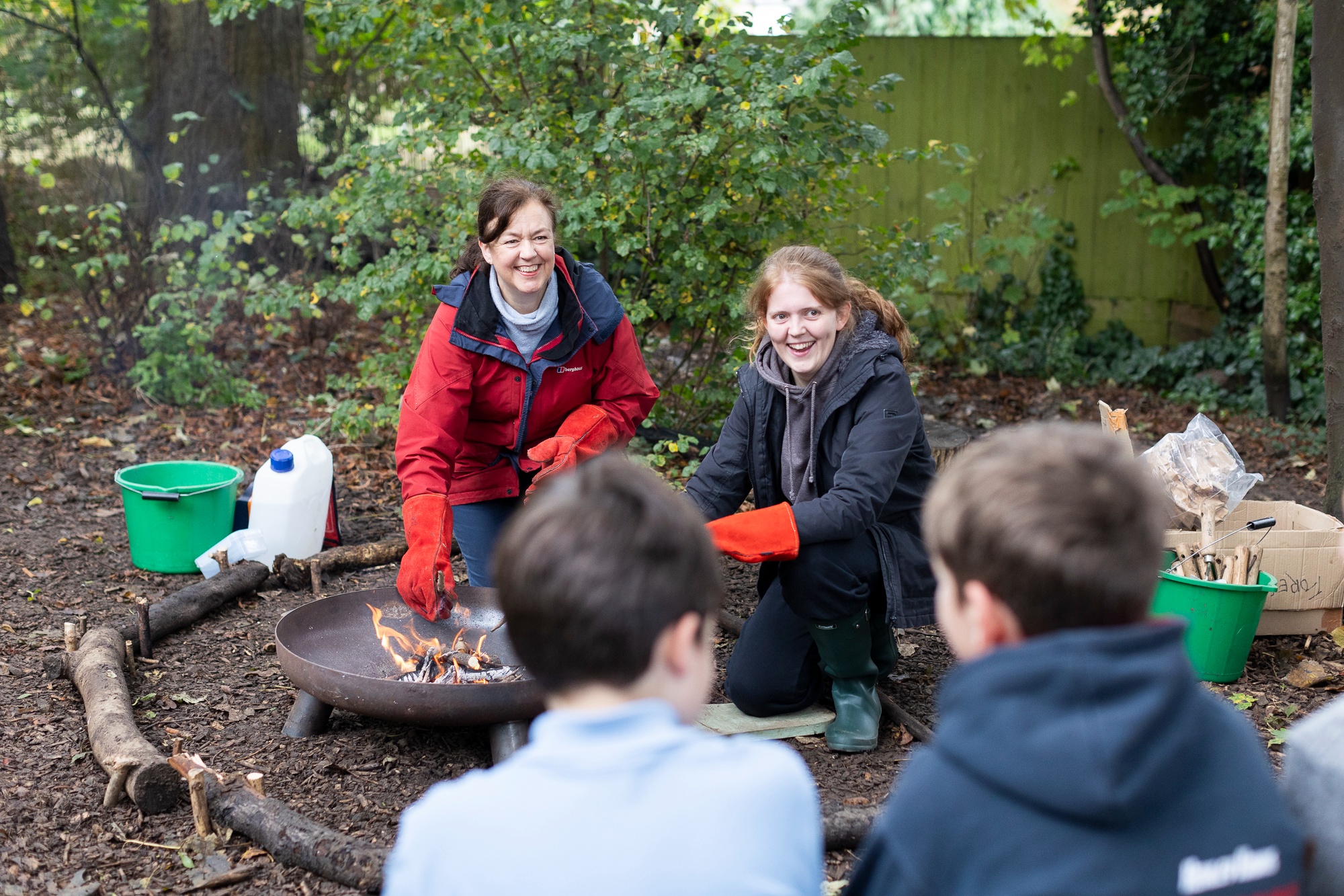 Forest school campfire photo