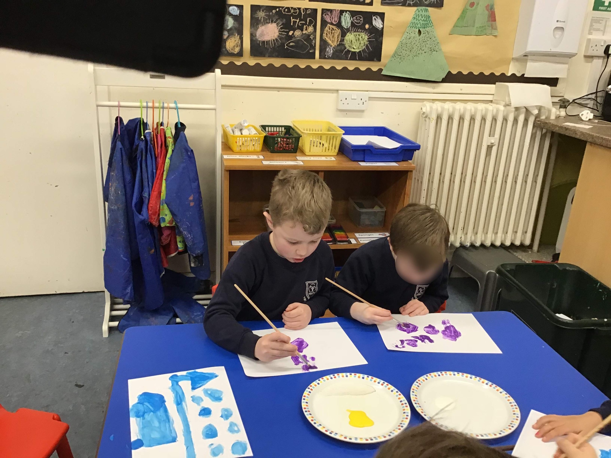 Children painting photo