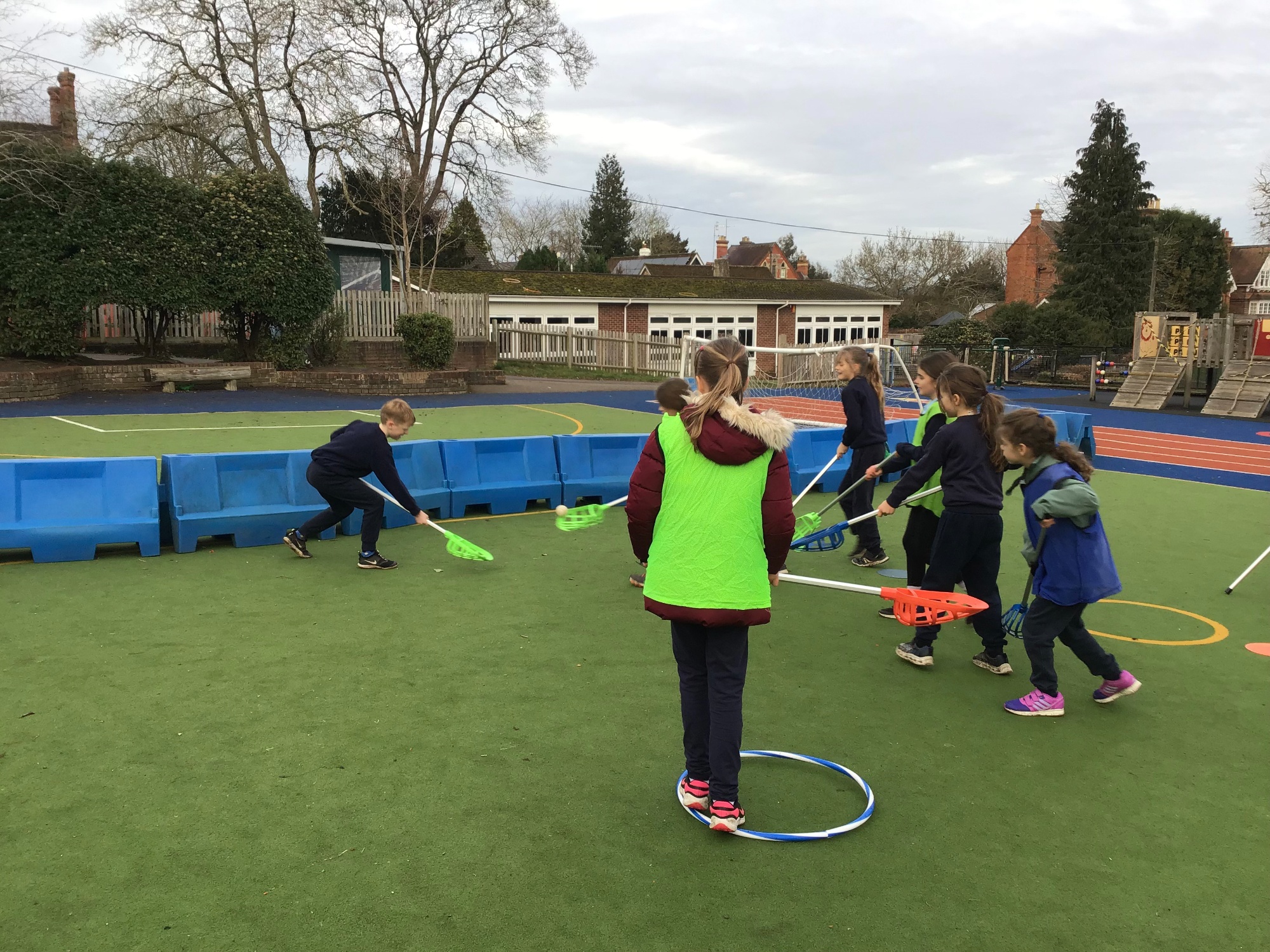 Children doing PE photo